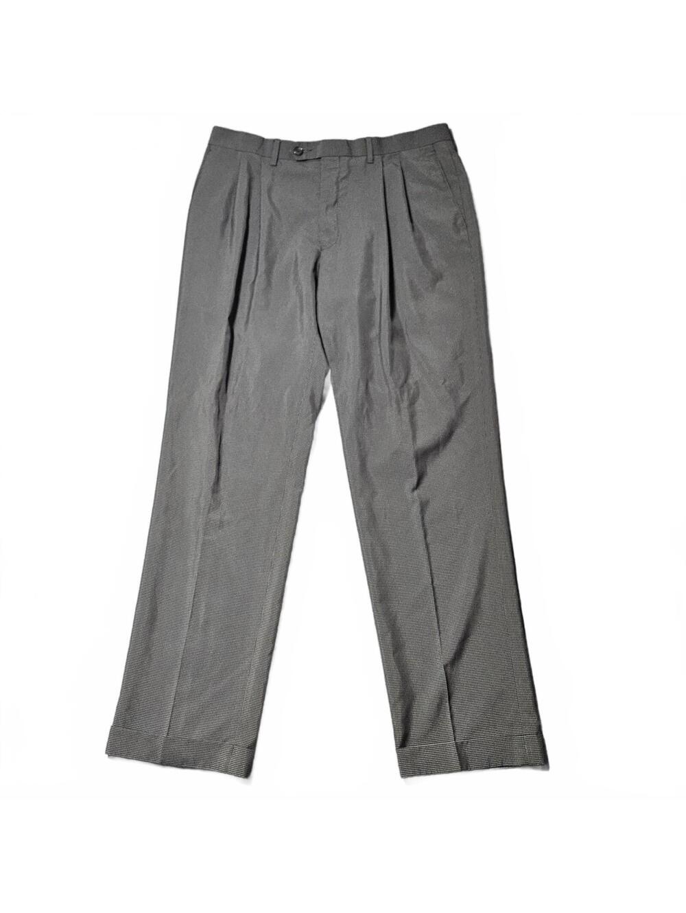 Ralph Lauren Men's Dress Pants Size 34x32 Gray Classic Pleated Business Designer